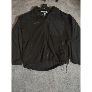 Columbia Men's Black Fleece Jacket Full Zip Pockets Size L